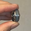 Bague personnalisee Homme anneau Tungstene sertie fibre de carbone a graver