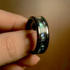 Bague mariage personnalisee homme tungstene nacre abalone