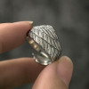 Bague homme argent ouverte aile ange