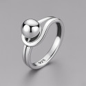 Anello aperto con nodo marinaio in argento