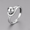 Anello aperto con nodo marinaio in argento