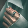 Anello aperto con nodo marinaio in argento