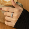 Bague argent homme chaine tresse ouvert