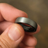 Bague personnalisee dome brosse tungstene alliance