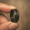 6mm Bague mariage homme tungstene brosse personnalisable