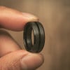 6mm Bague mariage homme tungstene brosse personnalisable