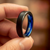 Bague personnalisée mariage tungstene brossé