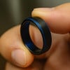 Bague mariage personnalisable tungstene brosse noir