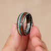 Bague mariage tungstène lignes bois