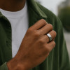 M Bague mariage dome tungstene alliance personnalisee