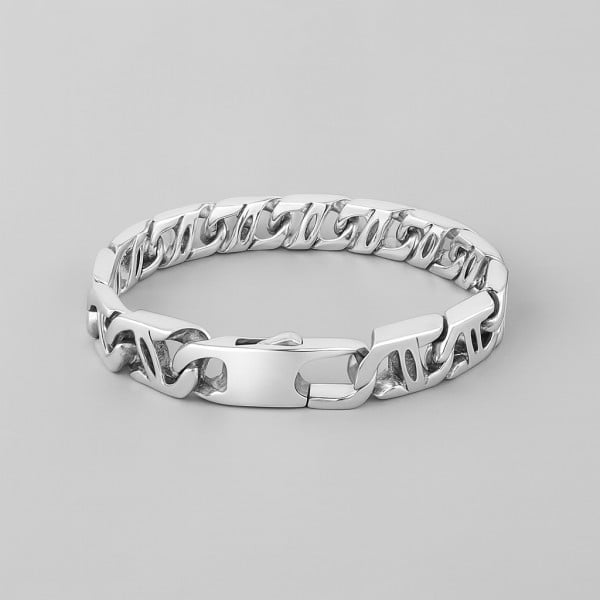 Bracciale da Uomo in Acciaio con Catena Marina Spessa