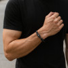 Bracciale Rigido da Uomo Biker in Acciaio con Chiusura a Testa di Drago