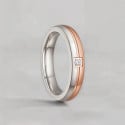 M Bague mariage personnalisee titane homme anneau rainure zirconium