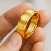 Anello in titanio con pennello opaco personalizzato per uomo e donna