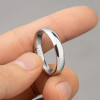 Customizable titanium wedding ring with polished dome