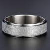 Anillo de acero para hombre anillo giratorio de arena anti estrés para grabar