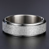 Stalen ring voor heren, roterende zandring, antistressgravure