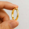 Bague tungstène anneau fin lisse