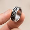 Bague homme anneau ecaille serpent anti-stress tournant