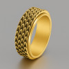M Bague homme anneau ecaille serpent anti-stress tournant