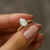D Bague fiancaille femme argent zirconium goutte eau 3 couleurs