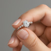 O Bague femme argent zirconium ovale 3 couleurs