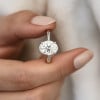M Bague femme argent zircon ovale