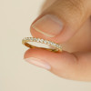 Bague 3 anneaux femme argent zirconium