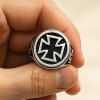 Bague chevaliere homme croix de malte en acier inoxydable