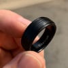 Bague personnalisee homme titane brosse noir a graver