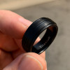 Bague personnalisee homme titane brosse noir a graver