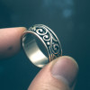 Anello da uomo in argento antistress rotante motivo celtico