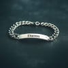 Bracelet personnalise homme gourmette acier chaine a graver