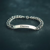 Bracelet personnalise homme gourmette acier chaine a graver