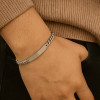 Bracelet personnalise chaine acier gourmette homme gravure personnalisee