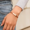 Bracelet personnalise femme gourmette acier chaine a graver