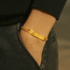 Bracelet personnalise homme gourmette dore chaine gravure personnalise