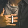 Personalized steel bar couple necklace pendant