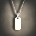 Pendentif acier plaque militaire Dogtag personnalisable