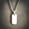 Pendentif acier plaque militaire Dogtag personnalisable