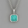 Gepersonaliseerde hanger voor mannen, vrouwen, turquoise staal, gravure, personaliseren