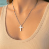 Pendentif personnalise homme Acier croix a graver personnaliser