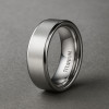 Men's Black Titanium Brushed Band Ring