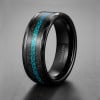 Bague mariage personnalisee alliance tungstene opale