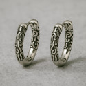 Boucles d'oreille argent celtique homme femme creoles hoop