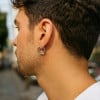 Boucles d'oreille argent celtique homme femme creoles hoop