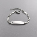 Gepersonaliseerde kinderarmband van staal met kinketting en gravure