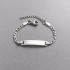 Bracciale per bambini personalizzato con incisione sulla catena barbazzale in acciaio