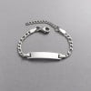 M Bracelet personnalise enfant gourmette acier chaine gravure personnaliser