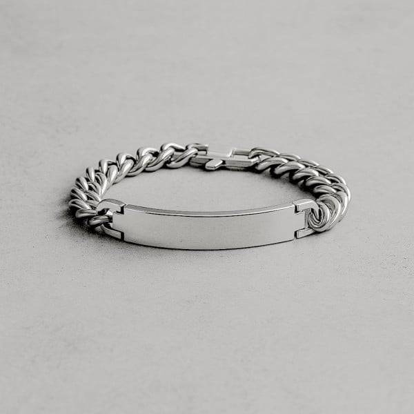 アクセサリー special french 60s silver800 ID bracelet Vintage French solid silver heavy curb link id bracelet 1970